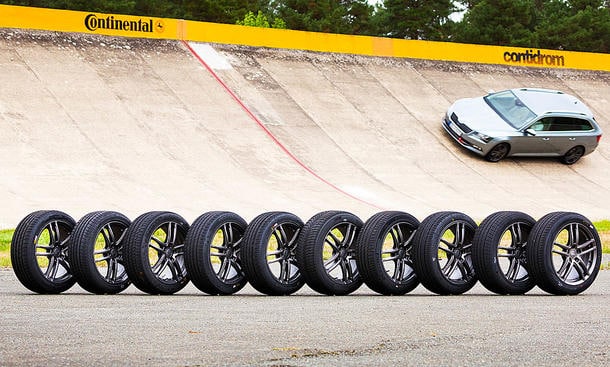 10 pneus testés par Auto Zeitung sur circuit sec