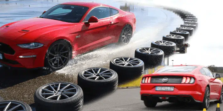 Test pneus été sportifs Auto Bild Mustang